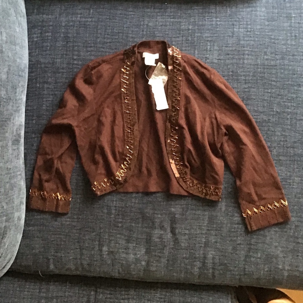 Cache brown crop sweater